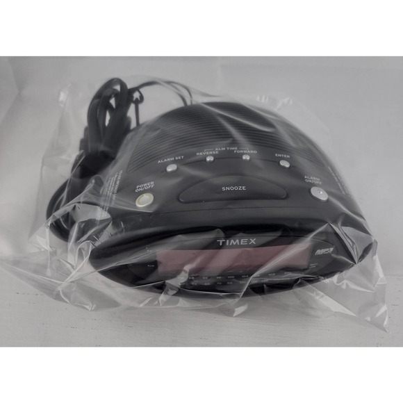 Timex T1201 Nature Sounds Clock Radio MP3 Line-IN Blk Red LED Auto DST Time Set - Picture 15 of 15